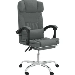 vidaXL Fauteuil de massage inclinable de bureau Tissu