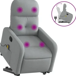 vidaXL Fauteuil de massage inclinable Tissu