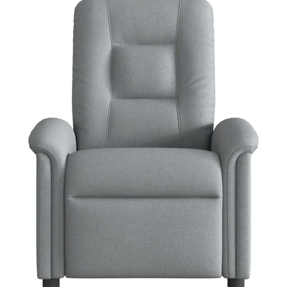 Fauteuils Et Chaises-vidaXL Fauteuil de massage inclinable Tissu Gris clair
