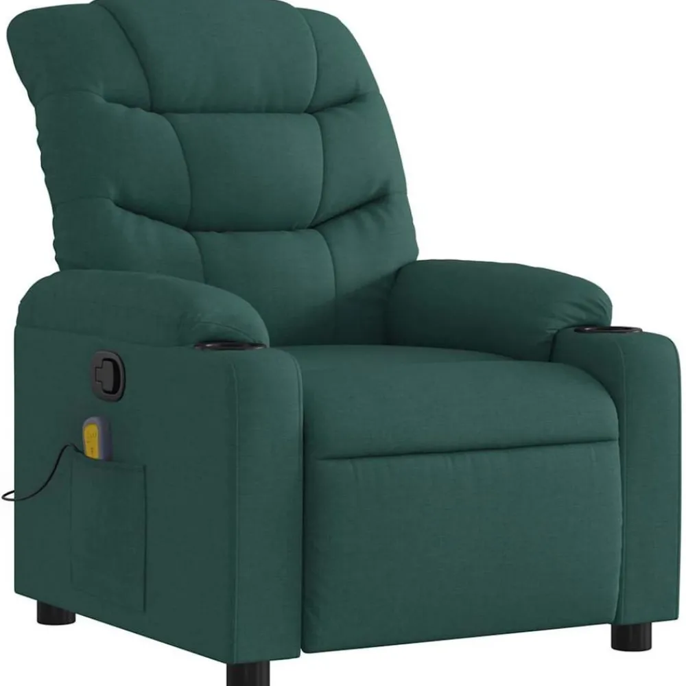 vidaXL Fauteuil de massage inclinable Tissu