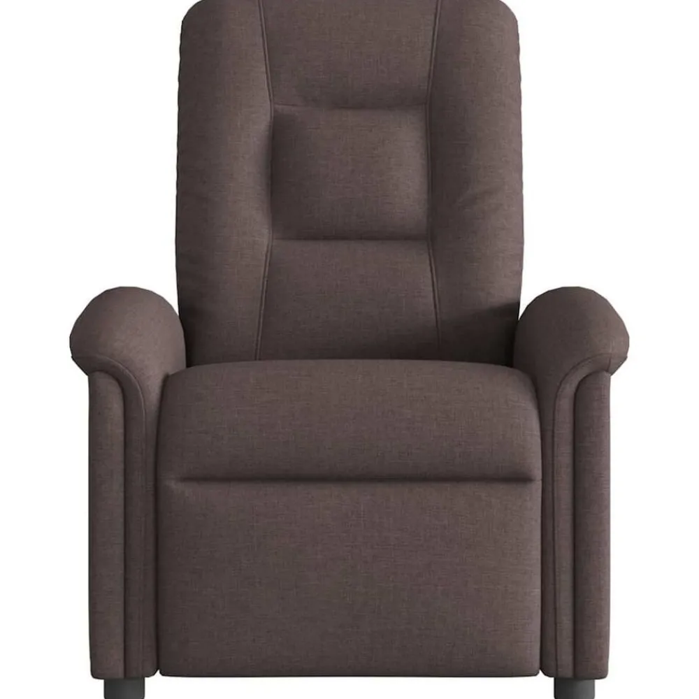 Fauteuils Et Chaises-vidaXL Fauteuil de massage inclinable Tissu Marron foncé