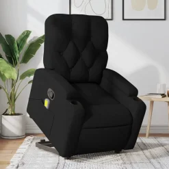 Fauteuils Et Chaises-vidaXL Fauteuil de massage inclinable Tissu Noir