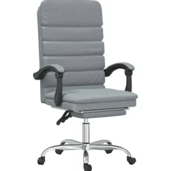 vidaXL Fauteuil de massage inclinable de bureau Tissu