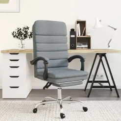 vidaXL Fauteuil de massage inclinable de bureau Tissu