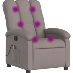 vidaXL Fauteuil de massage inclinable Tissu