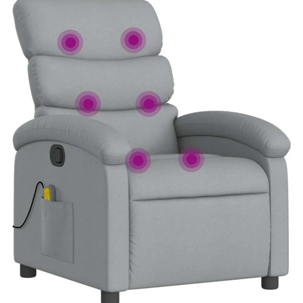 vidaXL Fauteuil de massage inclinable Tissu