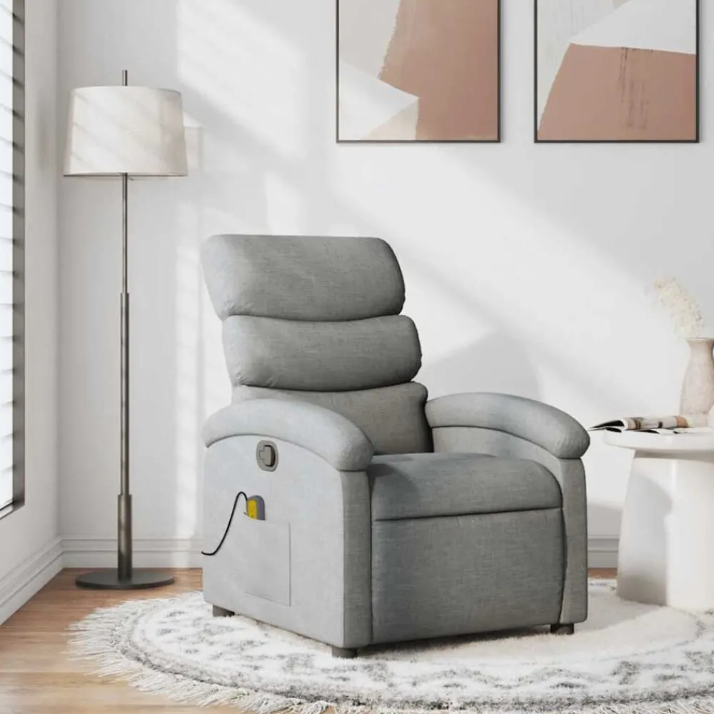 vidaXL Fauteuil de massage inclinable Tissu