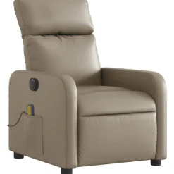 Fauteuils Et Chaises-vidaXL Fauteuil de massage inclinable électrique similicuir Cappuccino
