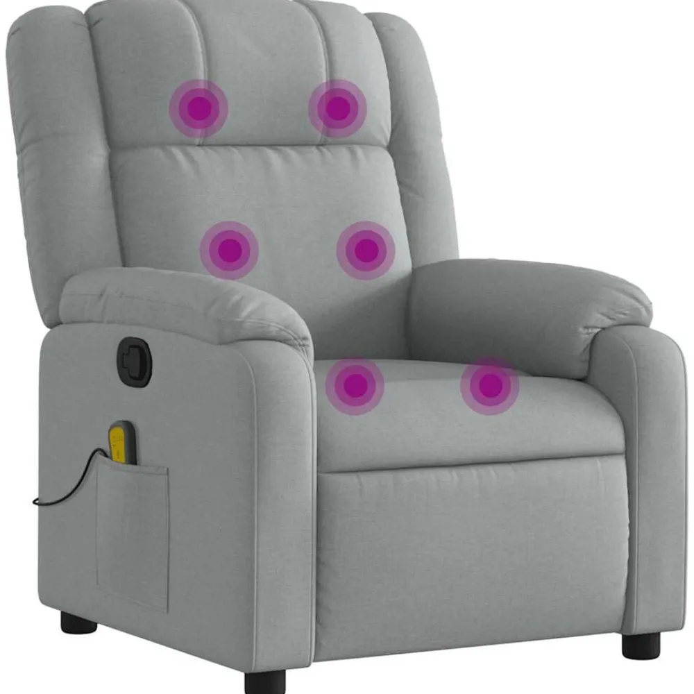 vidaXL Fauteuil de massage inclinable Tissu