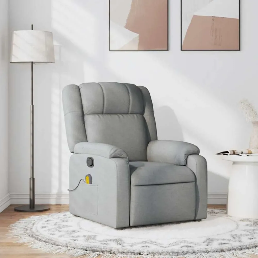 vidaXL Fauteuil de massage inclinable Tissu