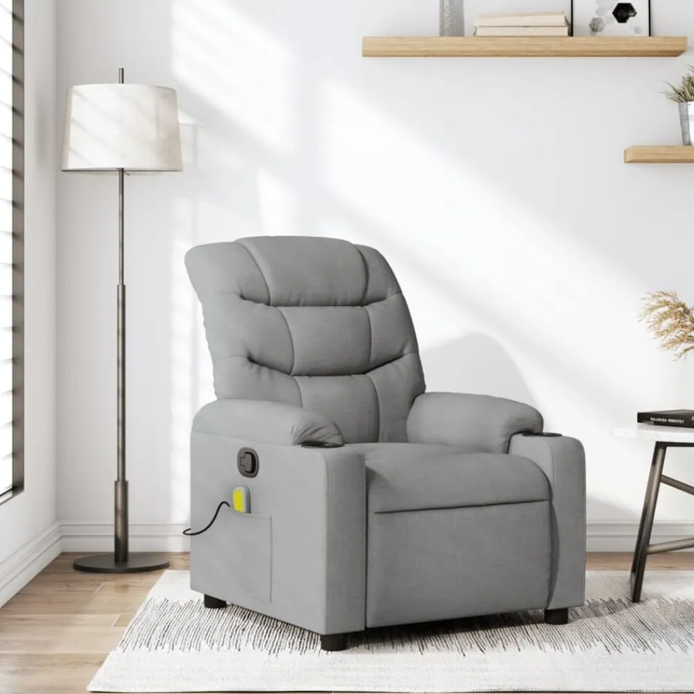 vidaXL Fauteuil de massage inclinable Tissu