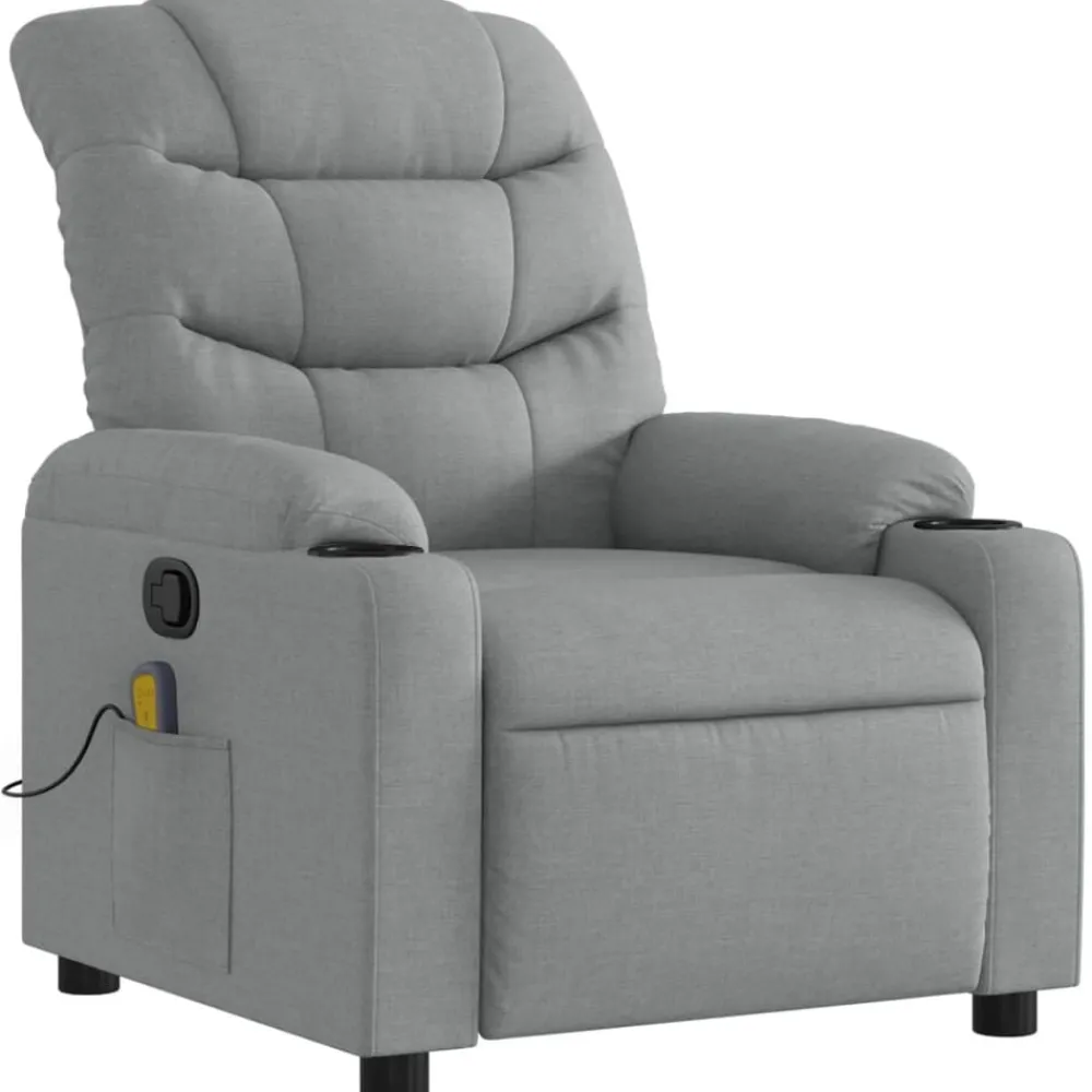 vidaXL Fauteuil de massage inclinable Tissu