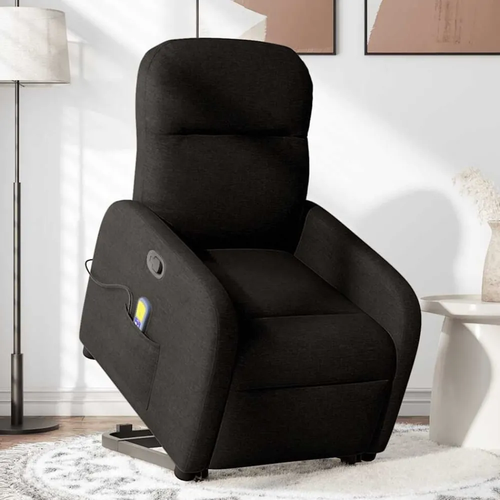 Fauteuils Et Chaises-vidaXL Fauteuil de massage inclinable Tissu Noir