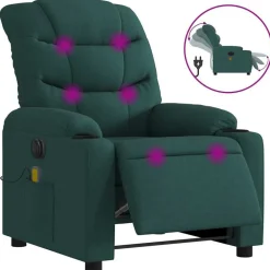 vidaXL Fauteuil de massage inclinable électrique Tissu