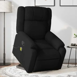 Fauteuils Et Chaises-vidaXL Fauteuil de massage inclinable Tissu Noir