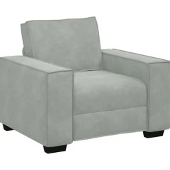 Canapés-vidaXL Fauteuil 100x78x84 cm Velours Gris clair
