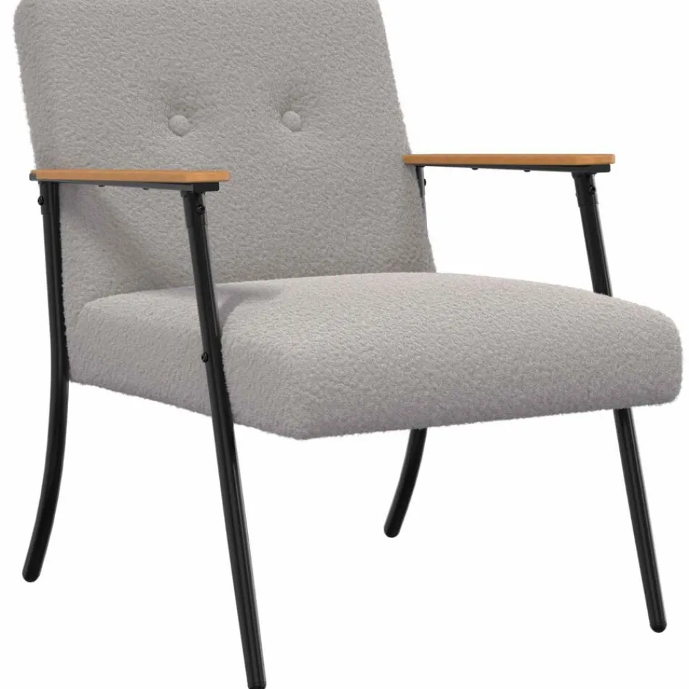 vidaXL fauteuil Tissu ressemblant à de la laine bouclée
