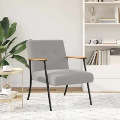 vidaXL fauteuil Tissu ressemblant à de la laine bouclée
