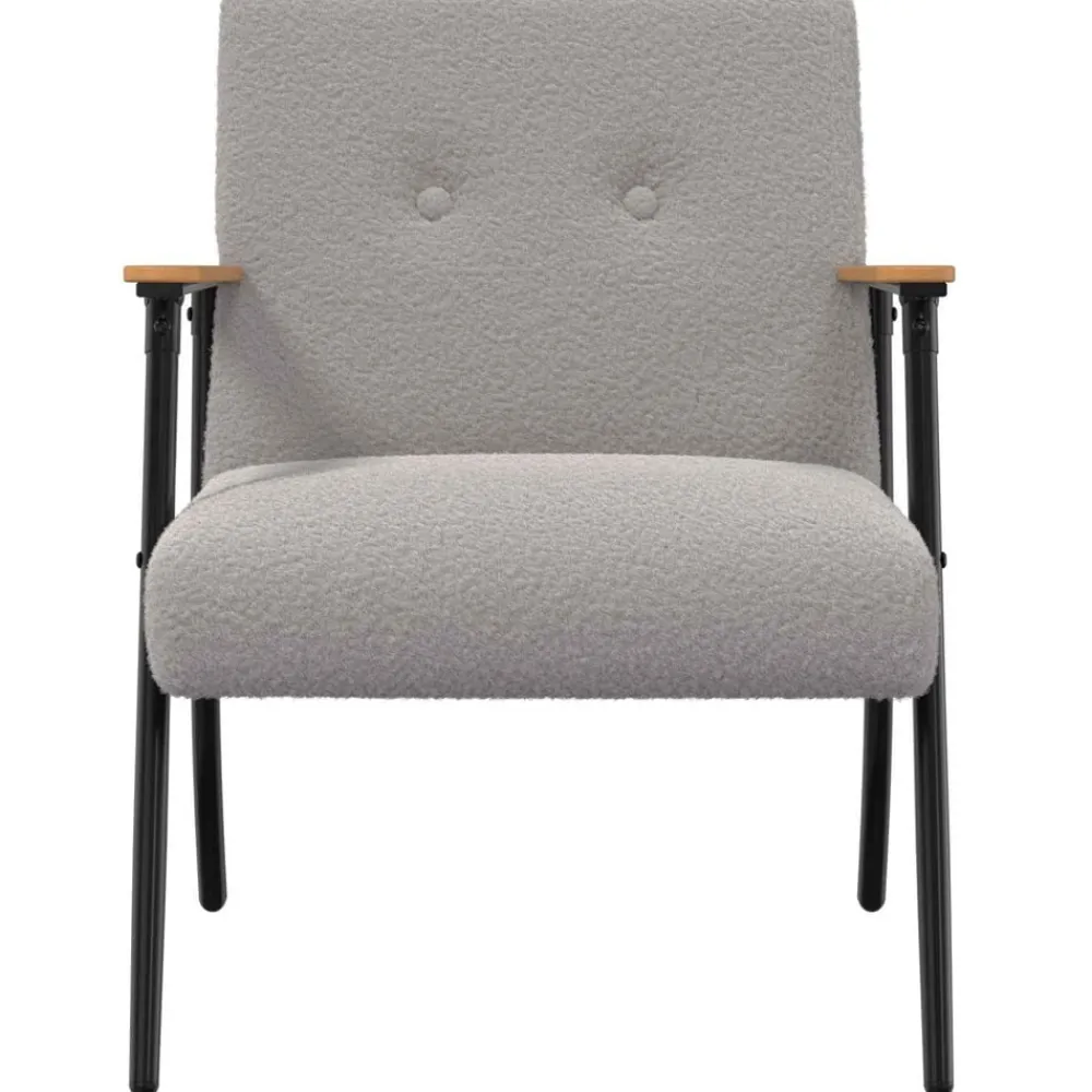 vidaXL fauteuil Tissu ressemblant à de la laine bouclée