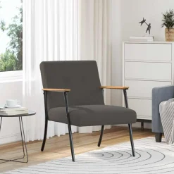 vidaXL fauteuil Tissu ressemblant à de la laine bouclée