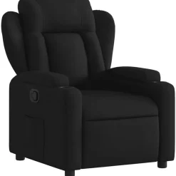 Fauteuils Et Chaises-vidaXL Fauteuil inclinable en tissu Noir