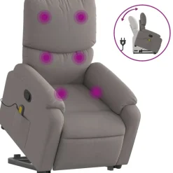 vidaXL Fauteuil inclinable de massage Tissu