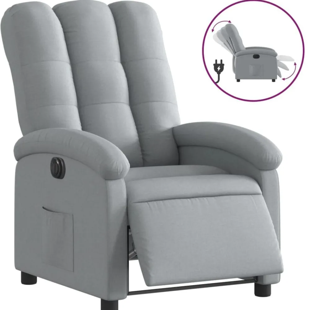 vidaXL Fauteuil inclinable électrique Tissu