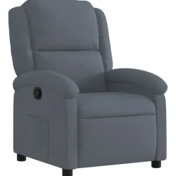 Fauteuils Et Chaises-vidaXL Fauteuil inclinable Velours Gris foncé