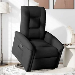 Fauteuils Et Chaises-vidaXL Fauteuil inclinable tissu Noir