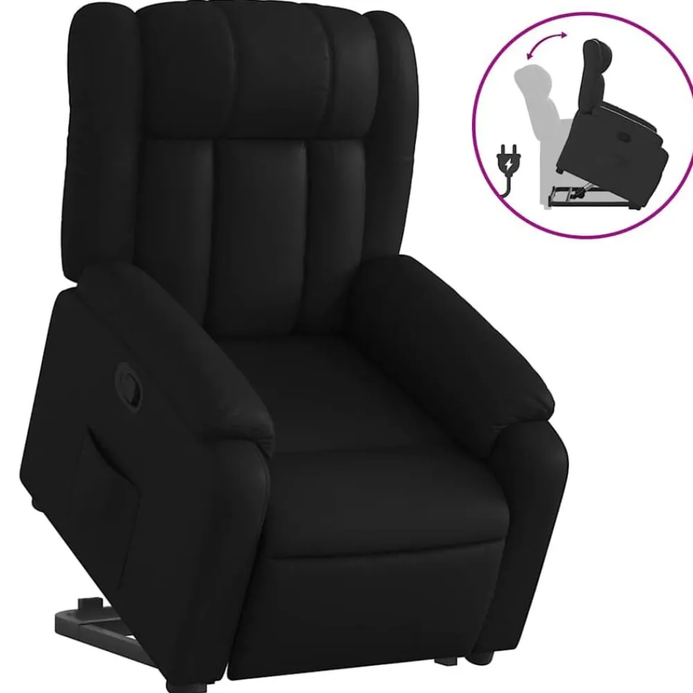 Fauteuils Et Chaises-vidaXL Fauteuil inclinable Similicuir Noir