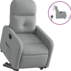 vidaXL Fauteuil inclinable électrique tissu