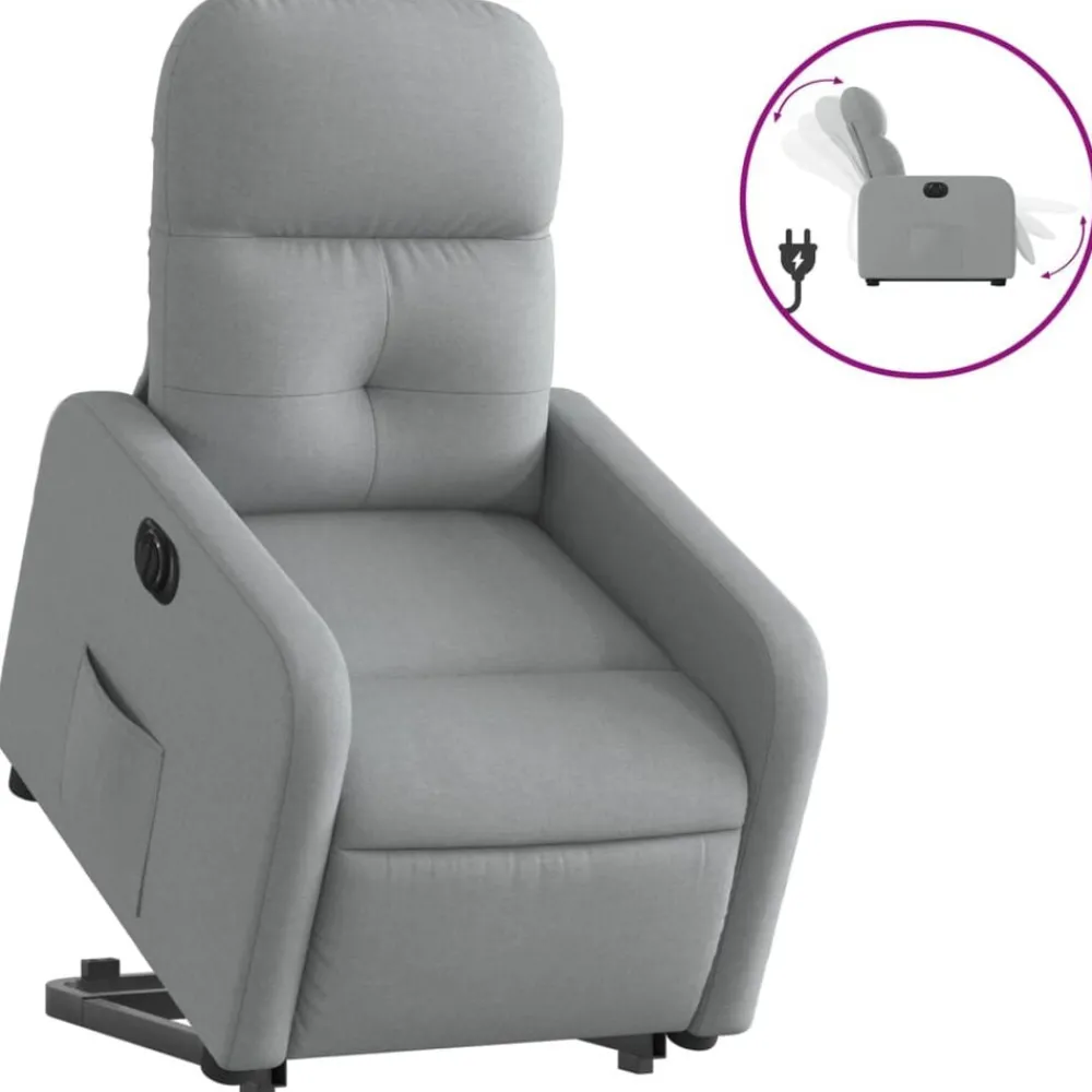 vidaXL Fauteuil inclinable électrique tissu