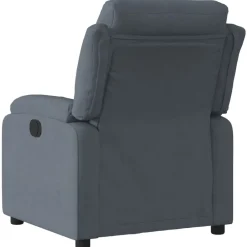 Fauteuils Et Chaises-vidaXL Fauteuil inclinable Velours Gris foncé