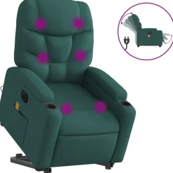 vidaXL Fauteuil inclinable de massage électrique Tissu