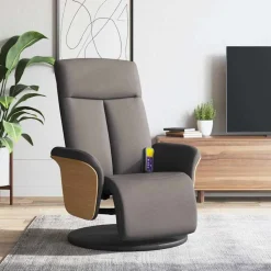 vidaXL Fauteuil inclinable de massage avec repose-pieds tissu