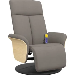 vidaXL Fauteuil inclinable de massage avec repose-pieds tissu