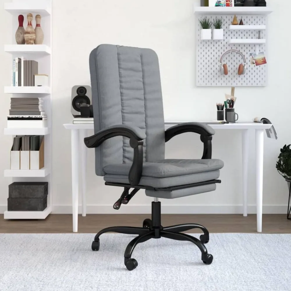 vidaXL Fauteuil inclinable de bureau Tissu