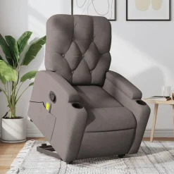 vidaXL Fauteuil inclinable de massage Tissu