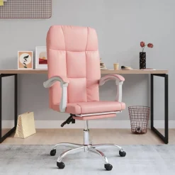 Meubles De Bureau-vidaXL Fauteuil inclinable de bureau Similicuir Rose