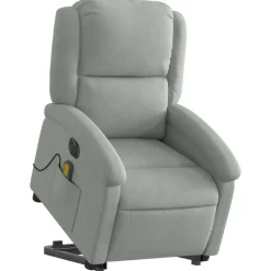vidaXL Fauteuil inclinable de massage électrique velours