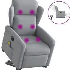 vidaXL Fauteuil inclinable de massage électrique Tissu
