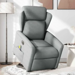 vidaXL Fauteuil inclinable de massage électrique Tissu