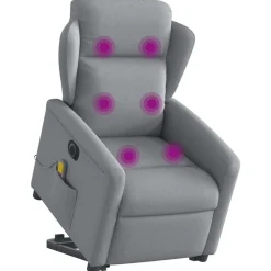 vidaXL Fauteuil inclinable de massage électrique Tissu