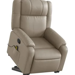 Fauteuils Et Chaises-vidaXL Fauteuil inclinable de massage Similicuir Cappuccino