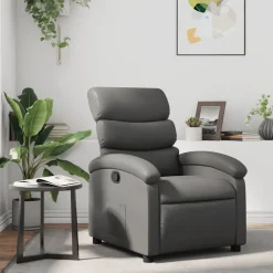 Fauteuils Et Chaises-vidaXL Fauteuil inclinable Similicuir Gris