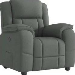 vidaXL Fauteuil inclinable Gris foncé Tissu