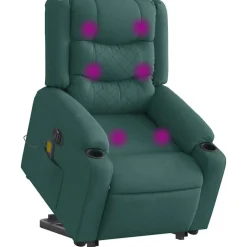 vidaXL Fauteuil inclinable de massage électrique Tissu