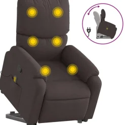 vidaXL Fauteuil inclinable de massage Tissu