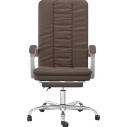 Meubles De Bureau-vidaXL Fauteuil inclinable de bureau Similicuir Marron