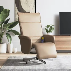 Fauteuils Et Chaises-vidaXL Fauteuil inclinable avec repose-pieds similicuir Cappuccino